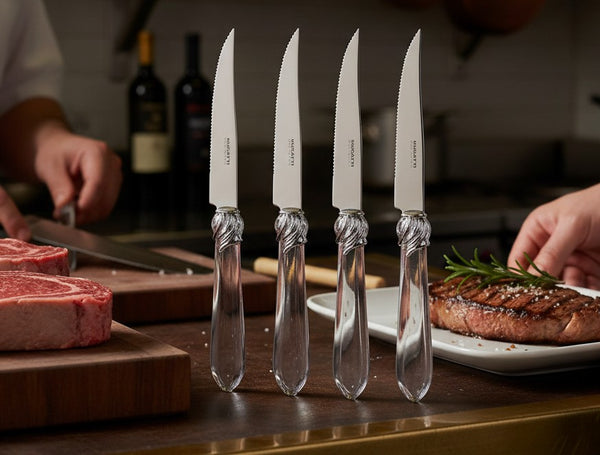 Falabella Brilliant 6 Piece Steak knife Set - Clear