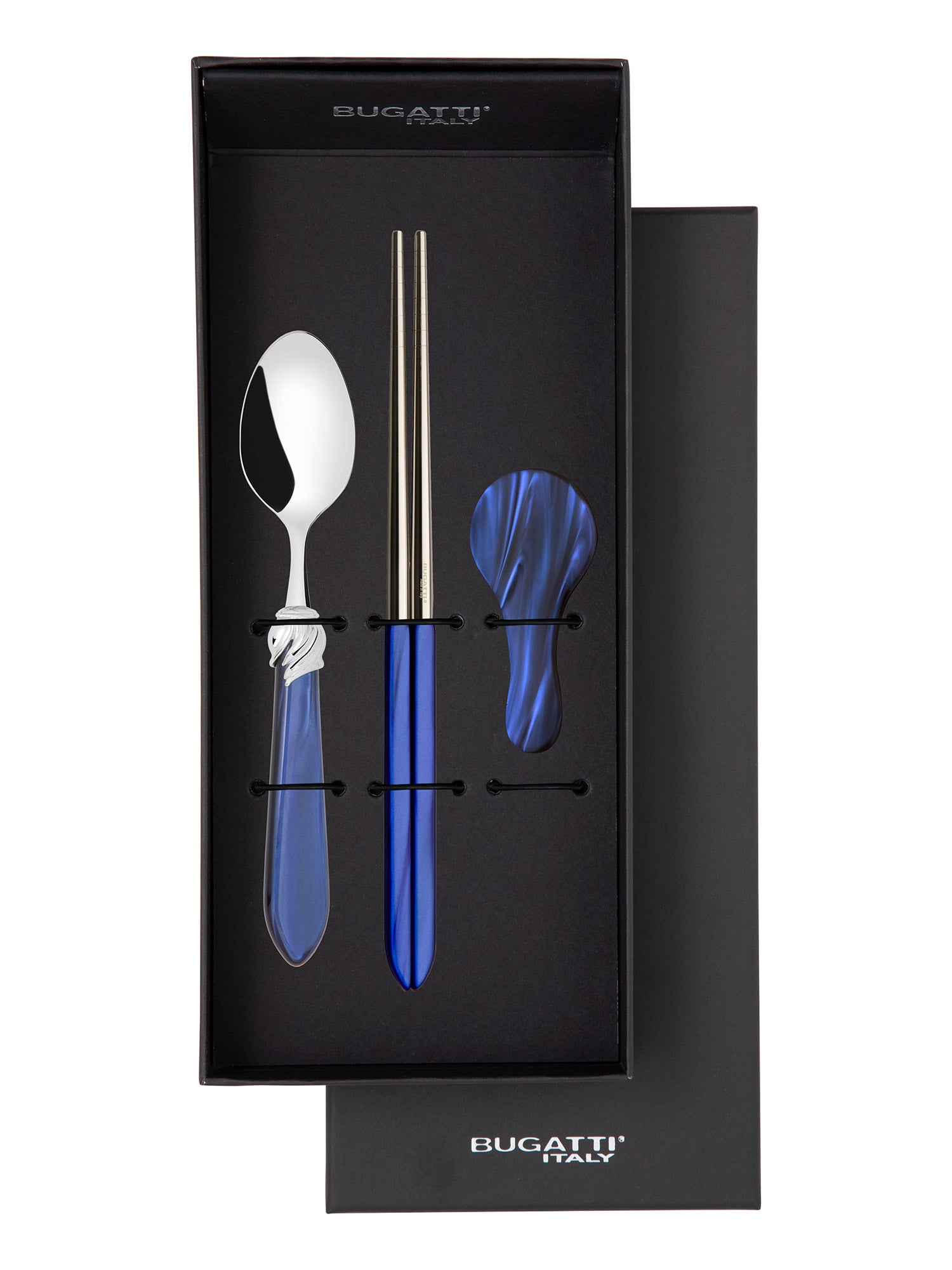 Falabella Brilliant Chopticks set for 1 in gift box - Royal Blue