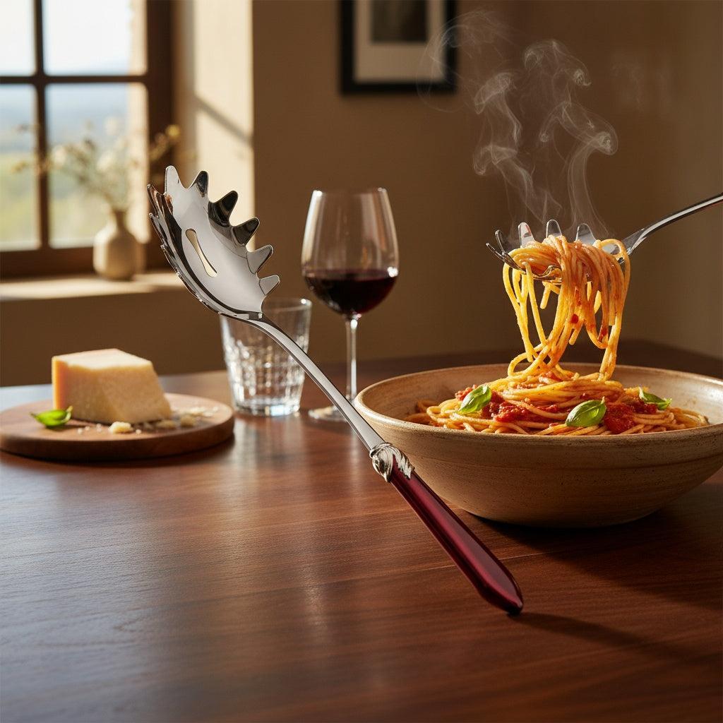 Falabella Brilliant Pasta / Spaghetti Server - Burgundy