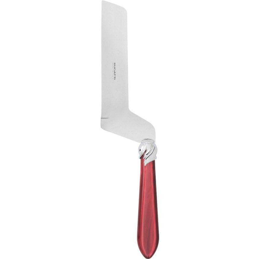 Falabella Brilliant Soft Cheese Offset Knife - burgundy