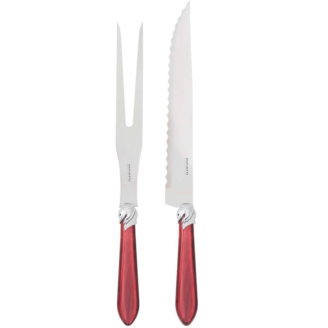Falabella Brilliant Roast Carving Set - Burgundy