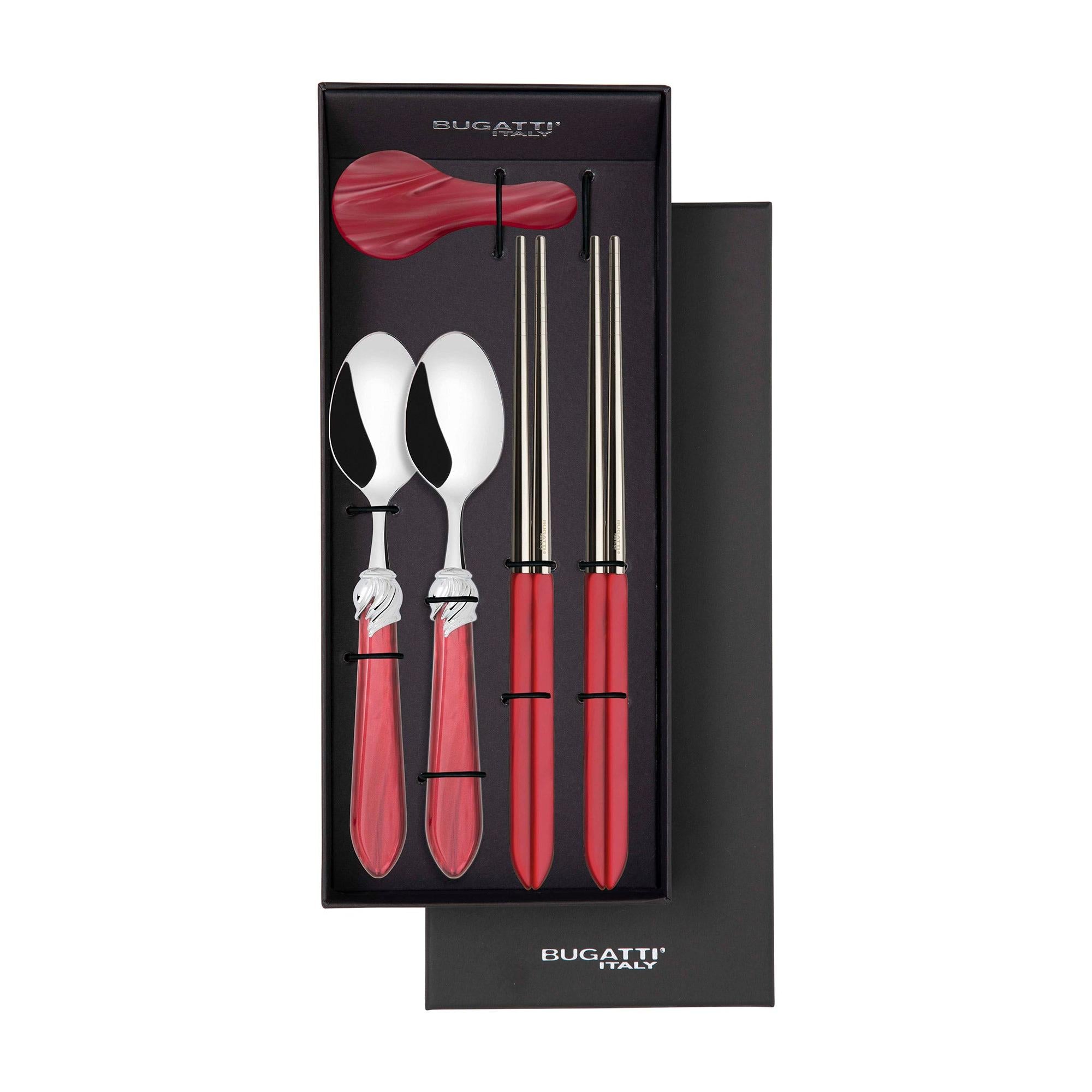 Falabella Brilliant Chopsticks set for 2 - Burgundy