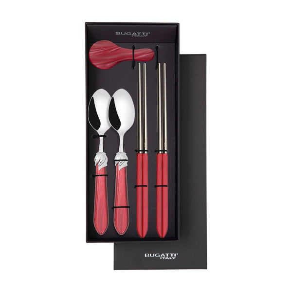 Falabella Brilliant Chopsticks set for 2 - Burgundy