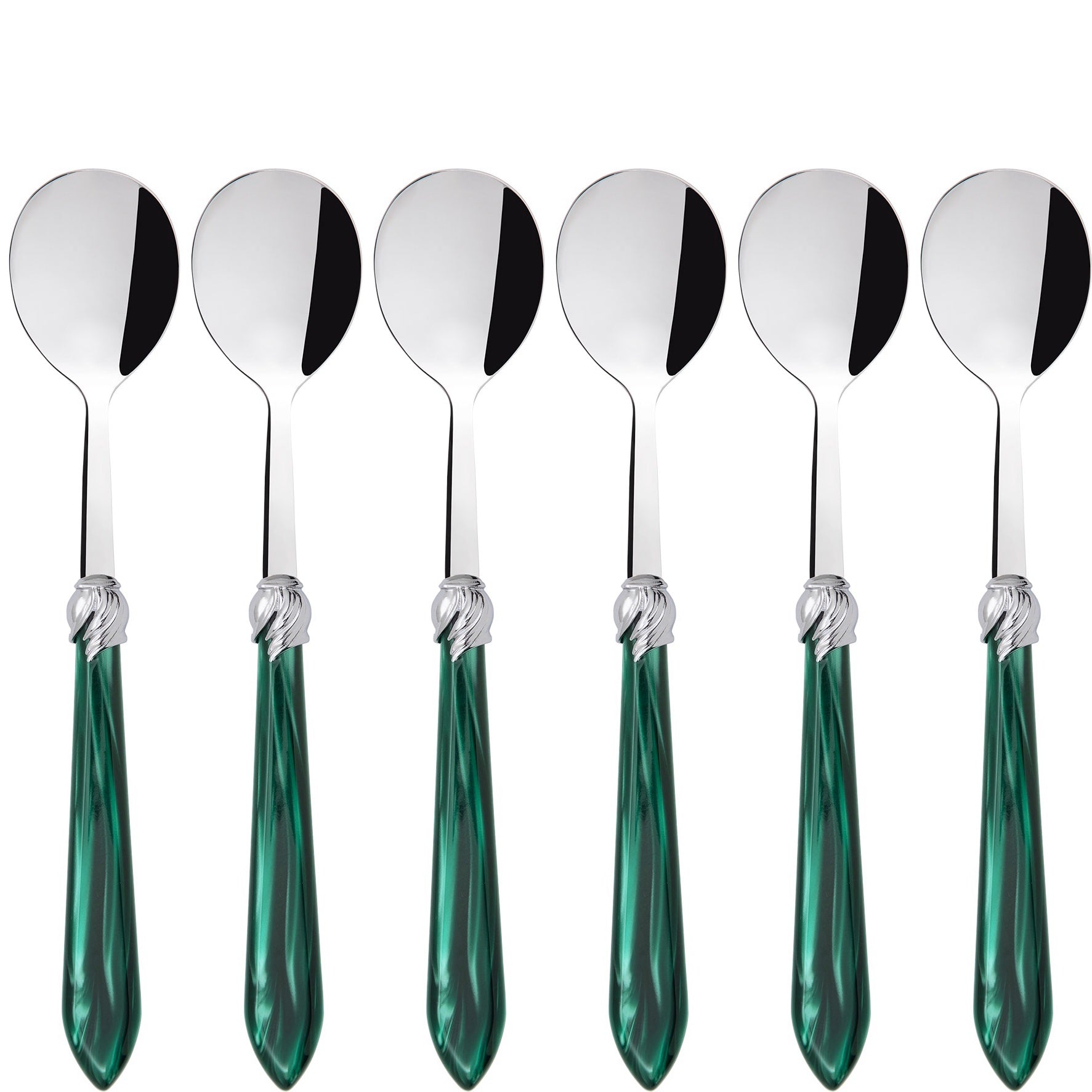 Falabella Brilliant Asian Rice Spoons Set - Emerald Green