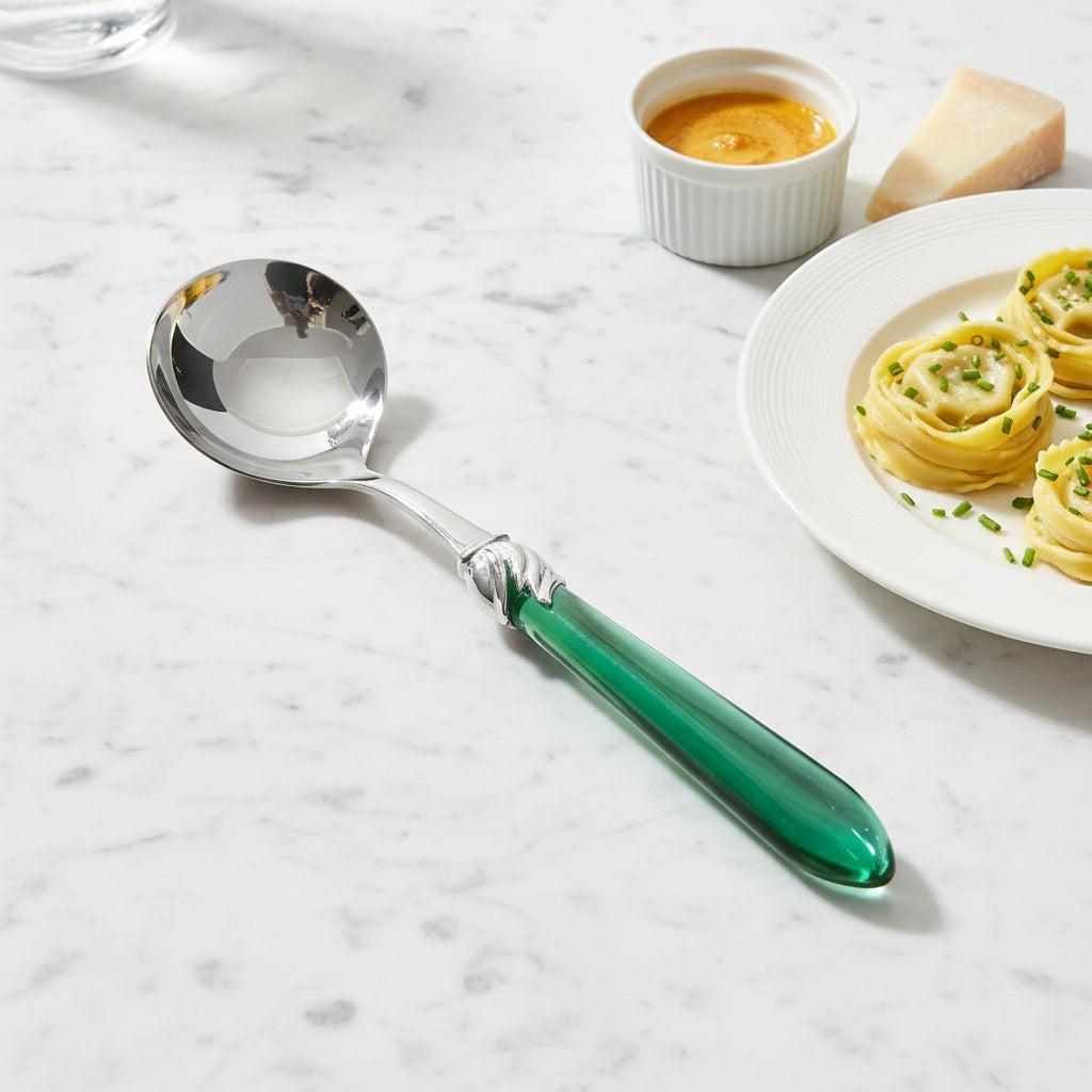 Falabella Brilliant Sauce / Gravy Ladle - Emerald Green