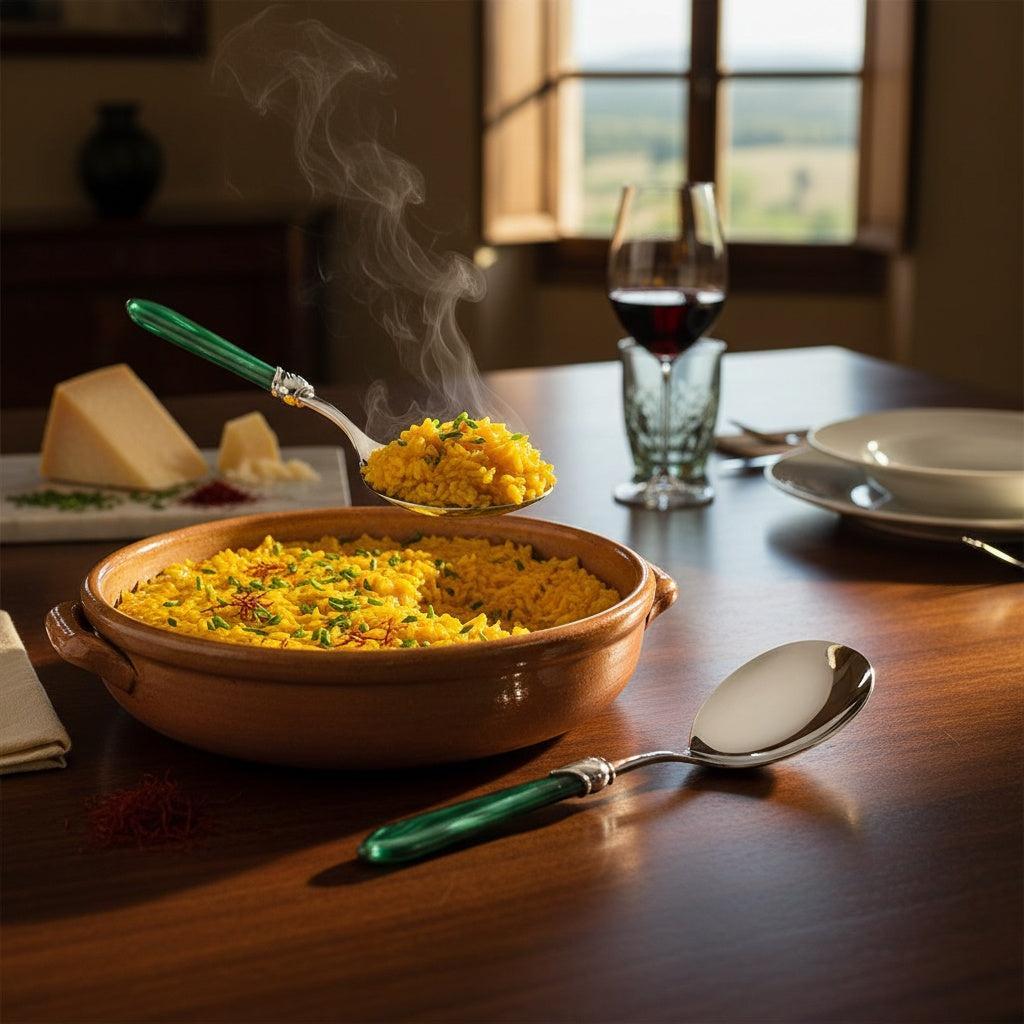 Falabella Brilliant Rice Casserole Serving Spoon - Emerald Green