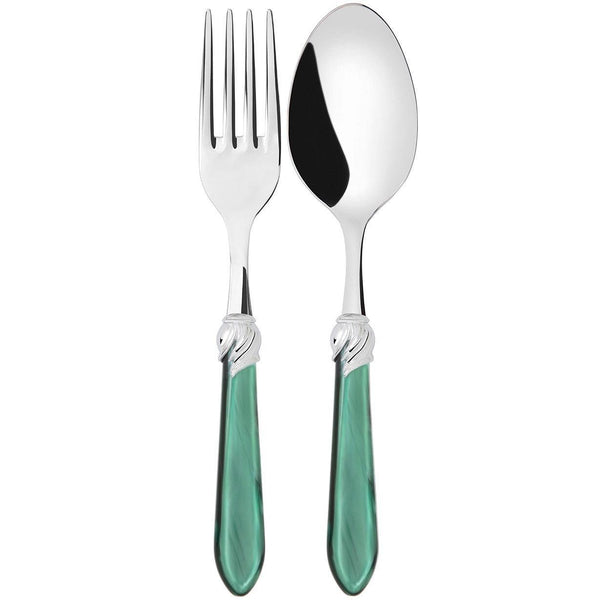Falabella Brilliant 2 Piece Serving Set - Emerald Green