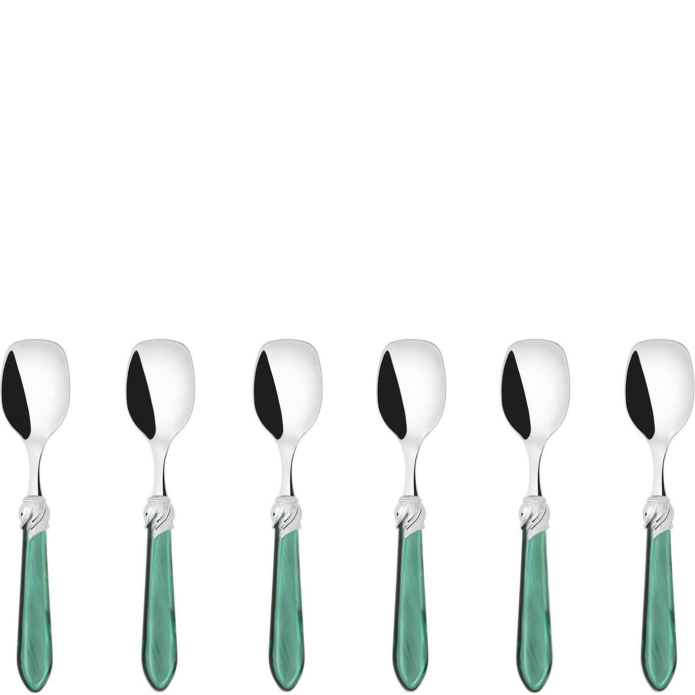 Falabella Brilliant Ice Cream Spoons Set in gift box - green
