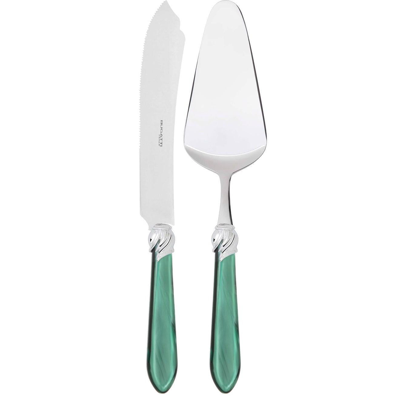Falabella Brilliant Cake Server in gift box - green