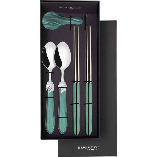Falabella Brilliant Chopsticks set for 2 - Emerald Green