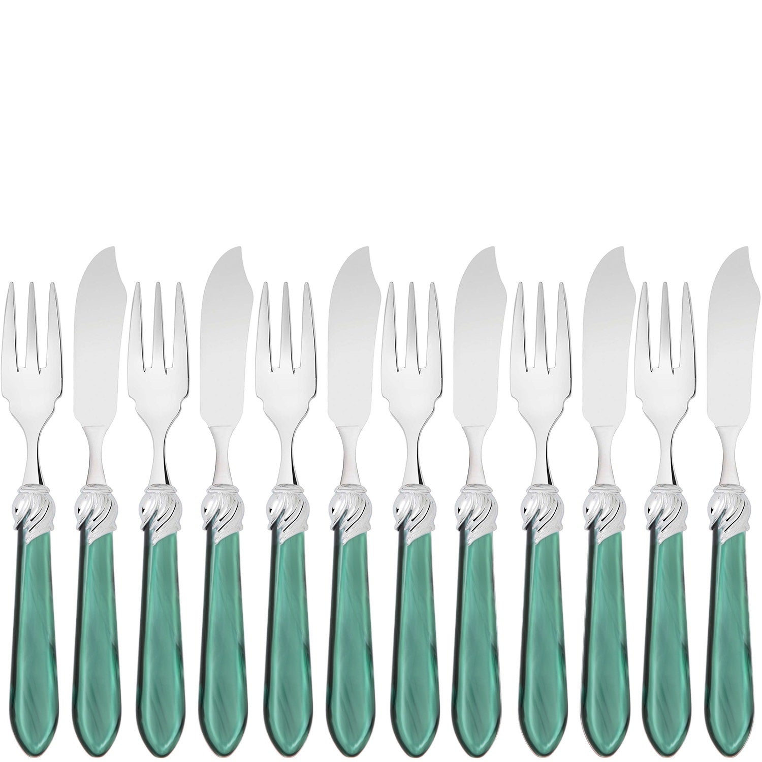Falabella Brilliant 12 Piece Fish Set - green