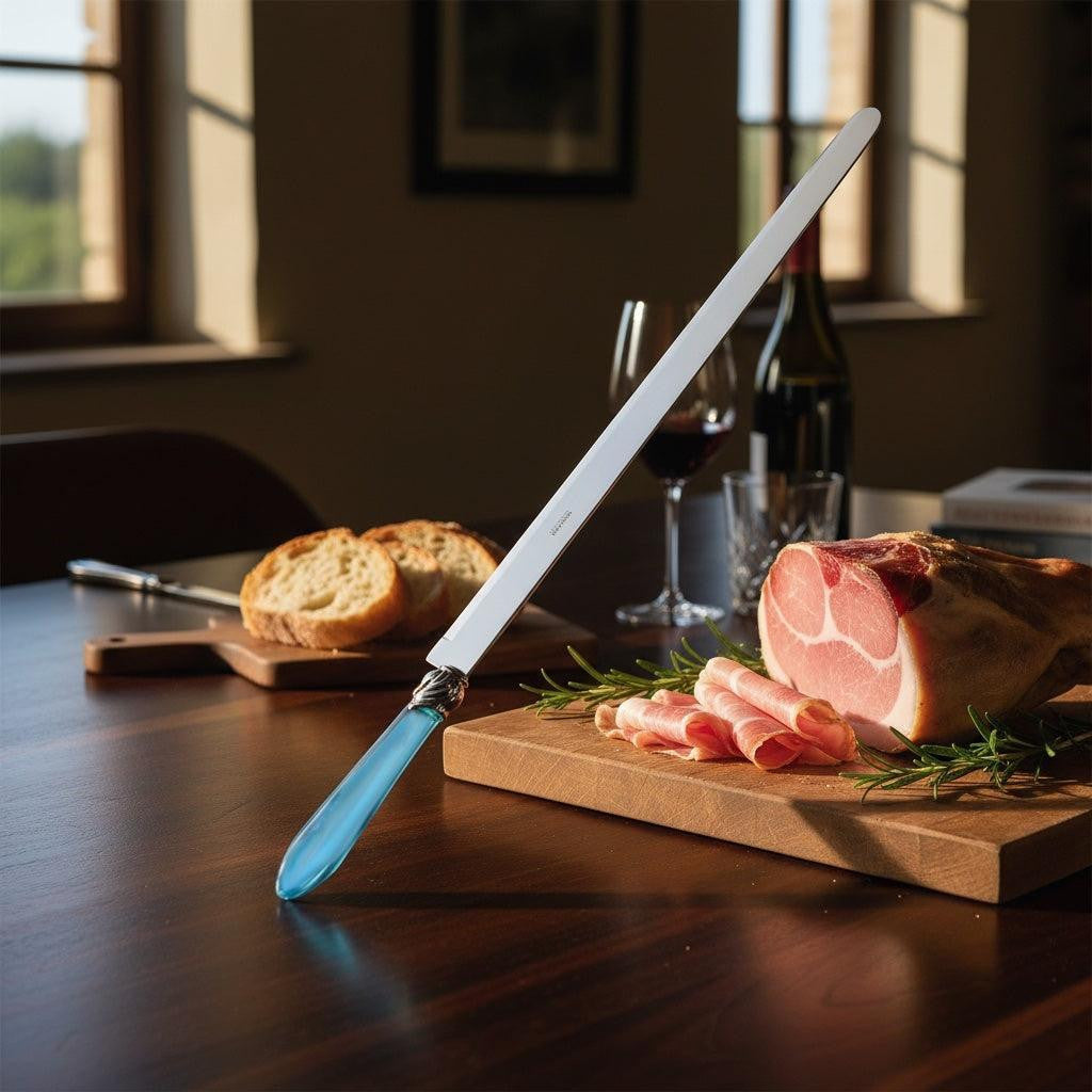 Falabella Brilliant Ham Knife 40 cm (15.75 inch) - Sky Blue-Casa Bugatti USA