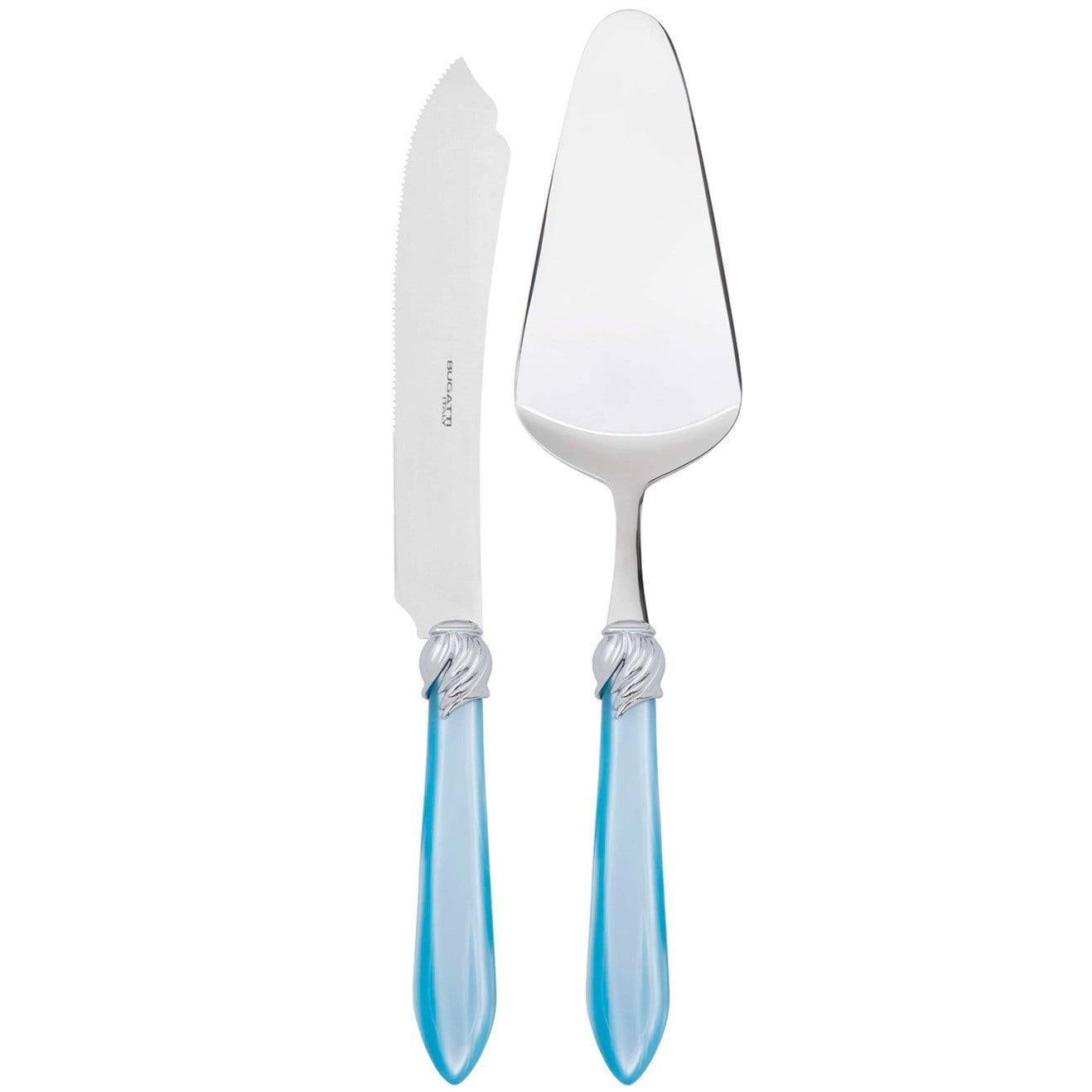 Falabella Brilliant 2 Piece Cake Serving set - Sky Blue