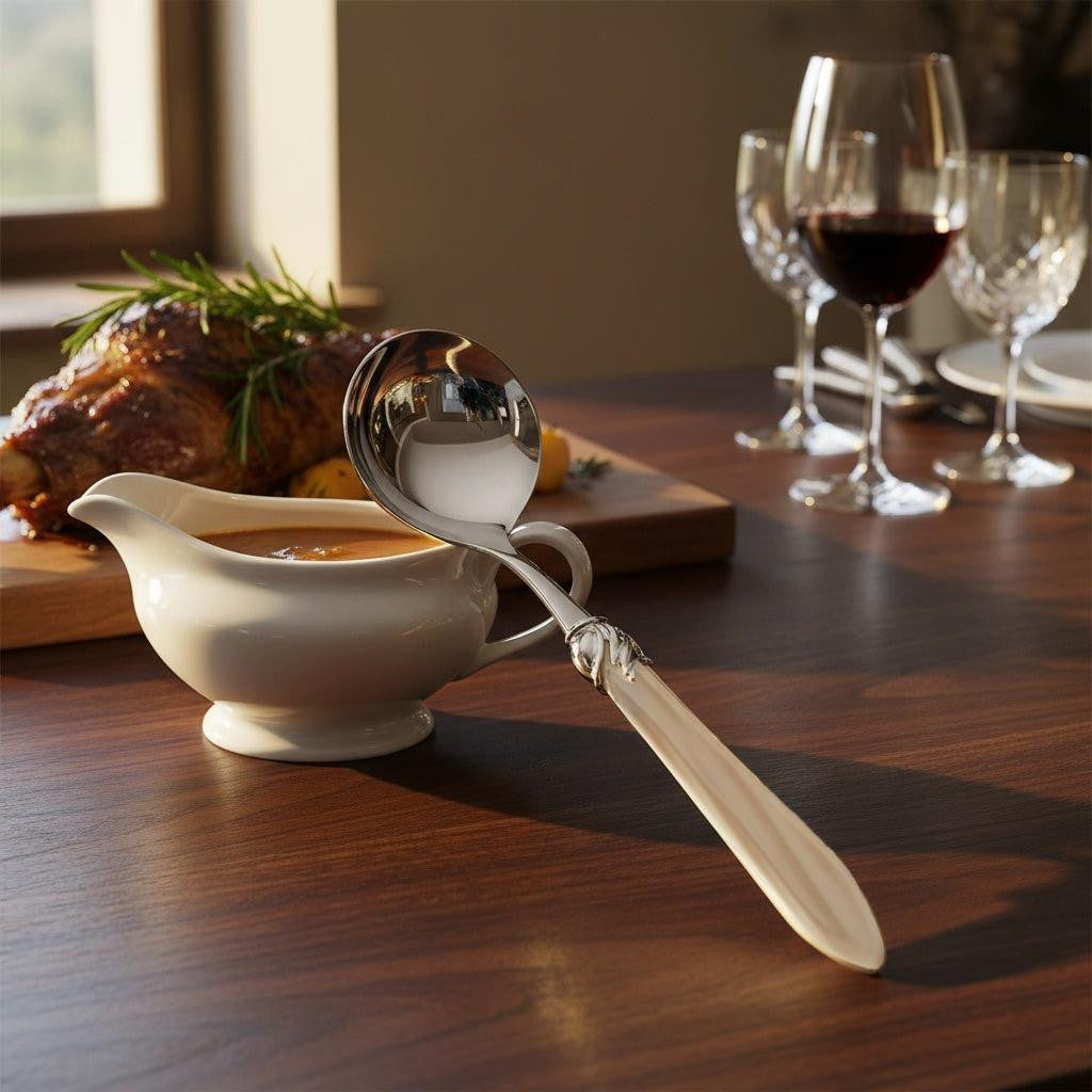 Falabella Brilliant Sauce / Gravy Ladle - Ivory