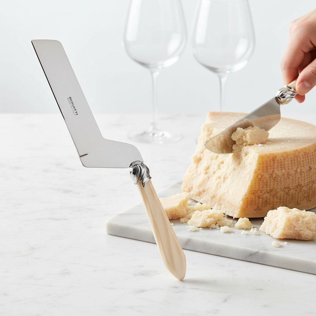 Falabella Brilliant Soft Cheese Offset Knife - Ivory-Casa Bugatti USA
