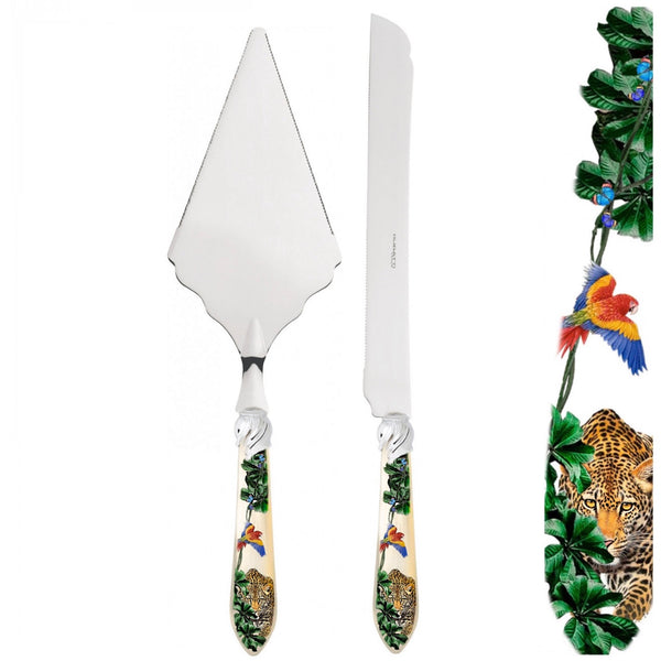 Falabella Jungle 2 Piece Large Cake Serving Set in gift box