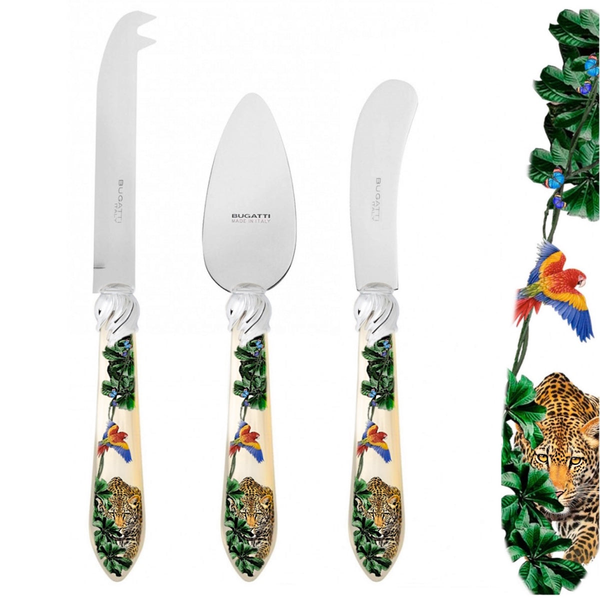 Falabella Jungle Cheese Knife Set in gift box