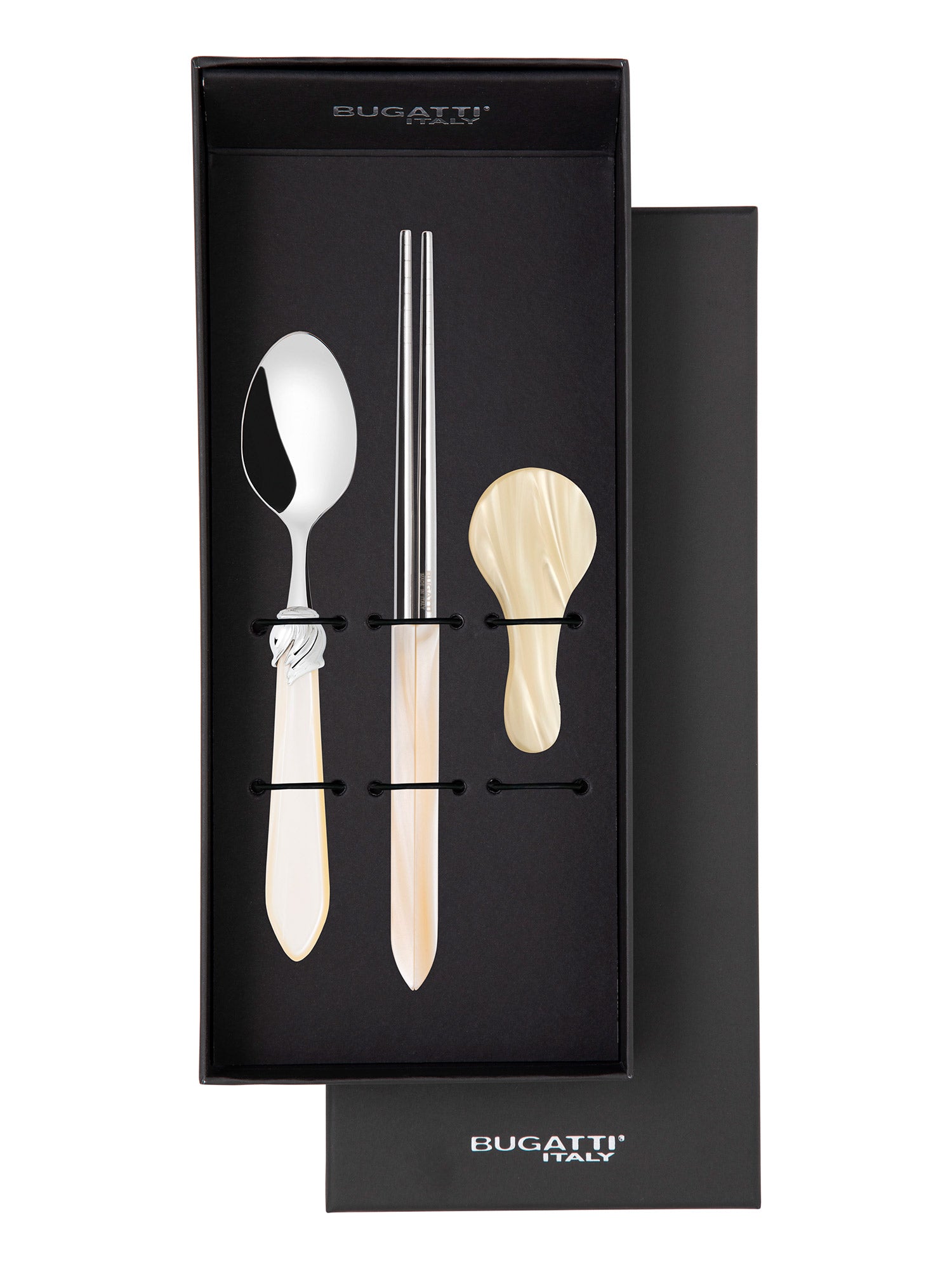 Falabella Brilliant Chopticks set for 1 in gift box - Ivory