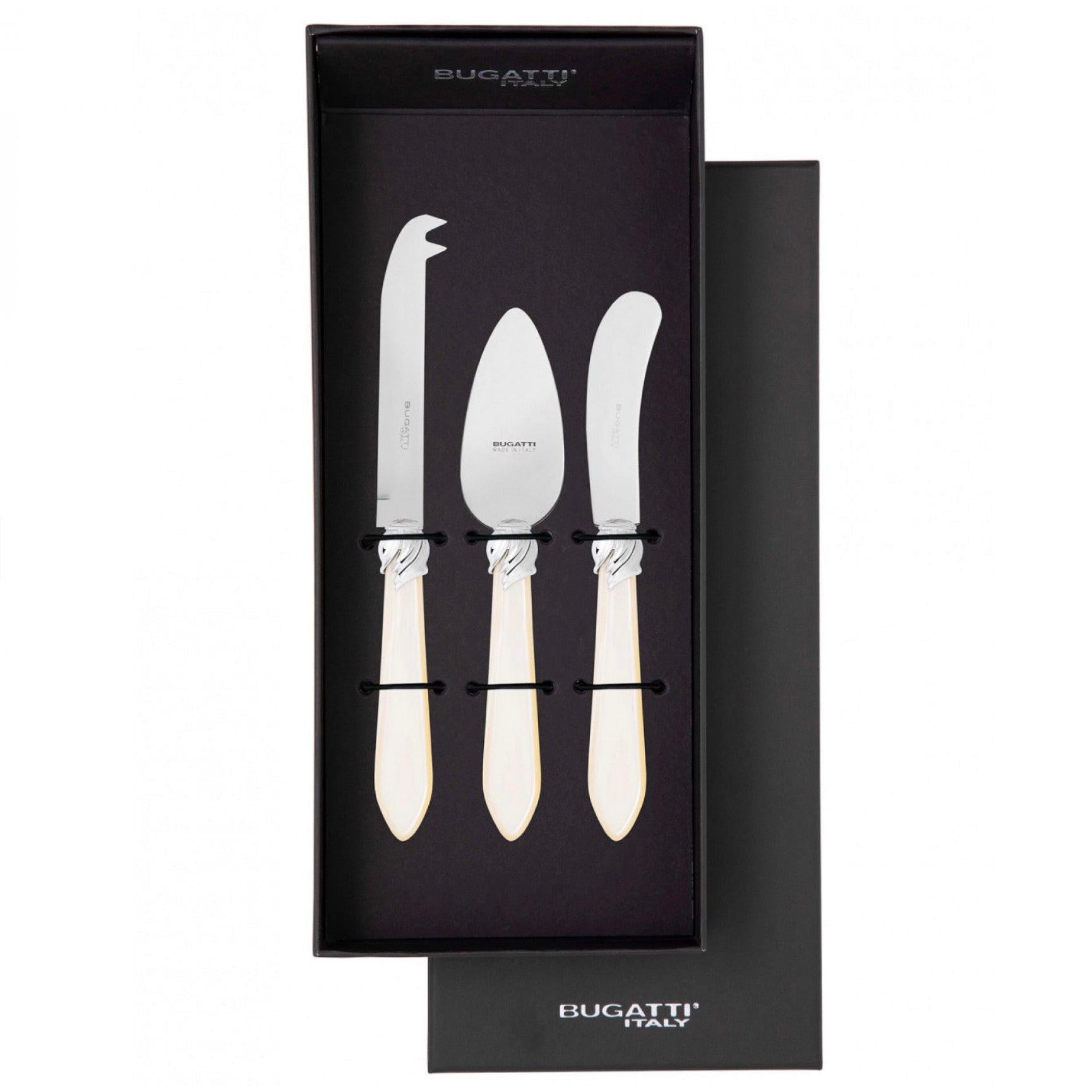 Falabella Brilliant 3 Piece Cheese Knife Set - Ivory