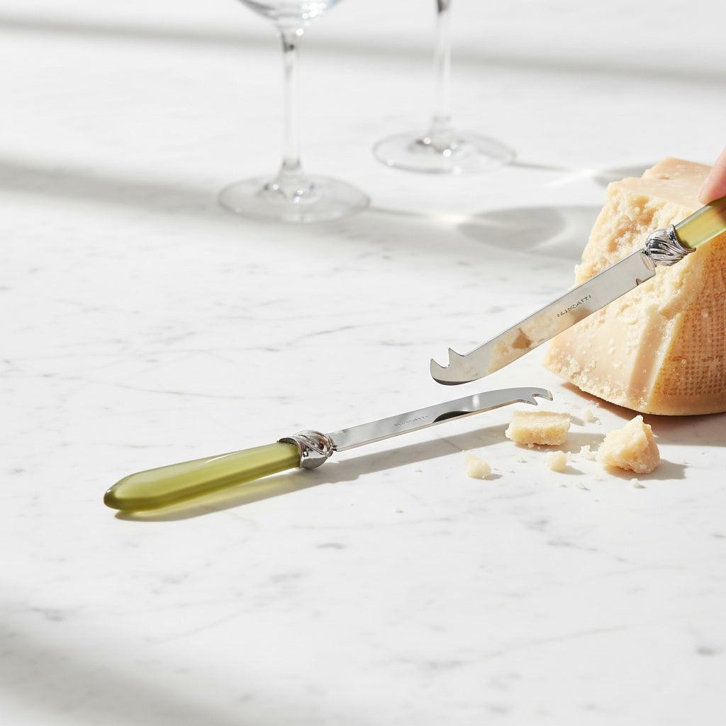 Falabella Brilliant 2 point "deer" cheese Knife - Chartreuse Green-Casa Bugatti USA