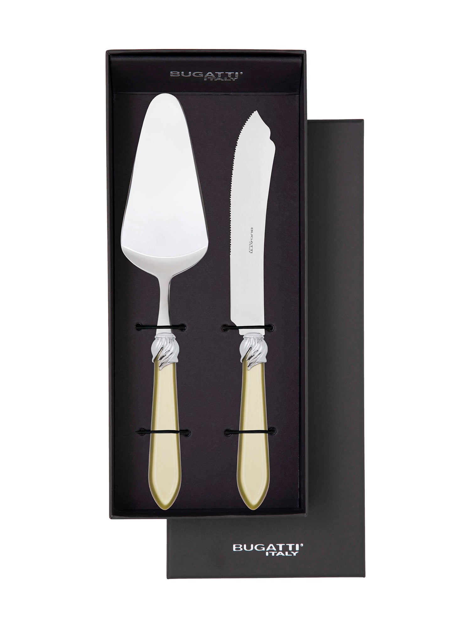 Falabella Brilliant 2 Piece Cake Serving set - Chartreuse Green