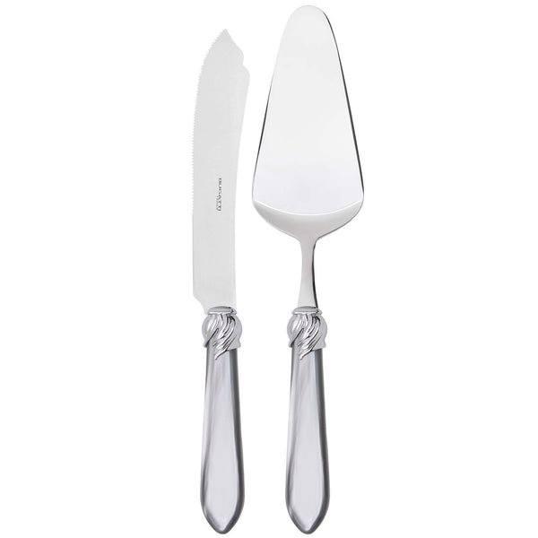 Falabella Brilliant 2 Piece Cake Serving set - Gray