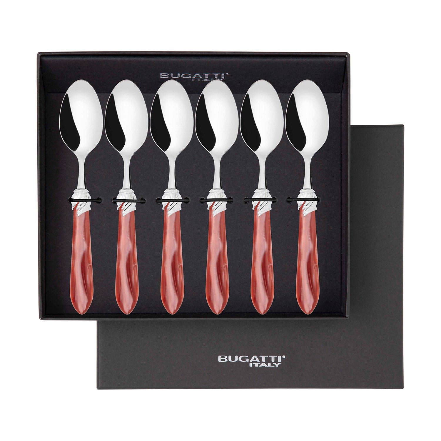 Falabella Brilliant 6 Piece Coffee Spoon Set in gift box - Rust