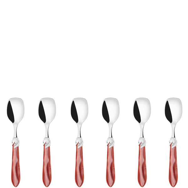 Falabella Brilliant Ice Cream Spoons Set in gift box - Rust