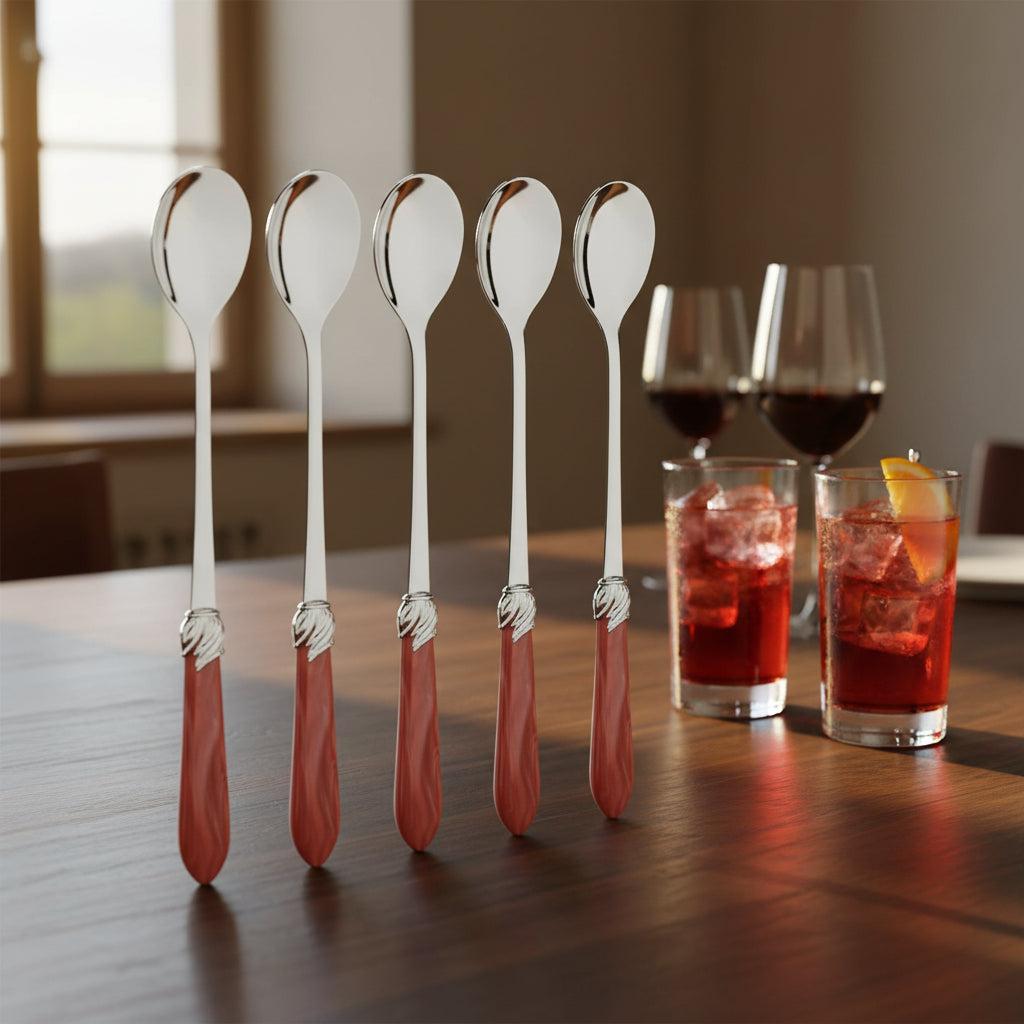 Falabella Brilliant Ice Tea / Cocktail Spoon Set - Rust
