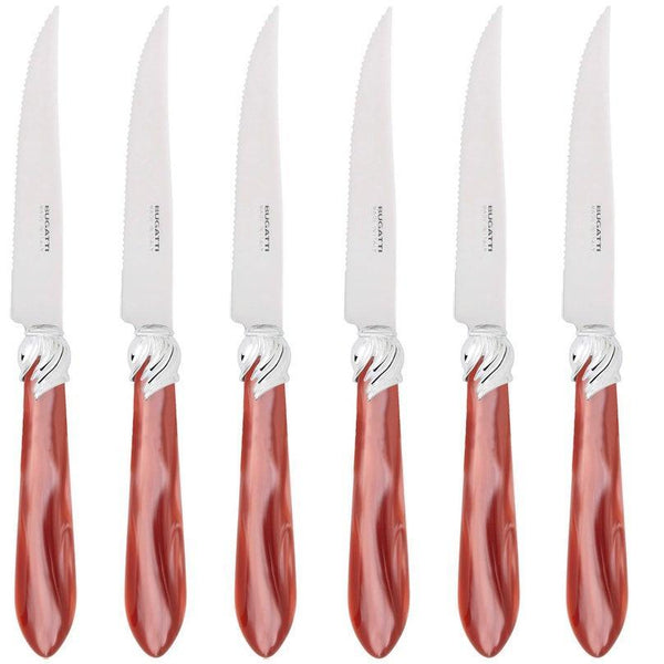 Falabella Brilliant 6 Piece Steak knife Set - Rust