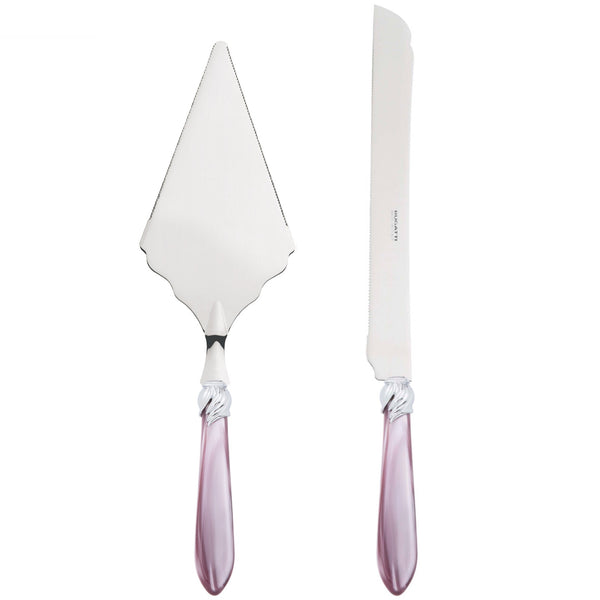 Falabella Brilliant 2 Piece Large Cake Serving Set serrated - Lilac