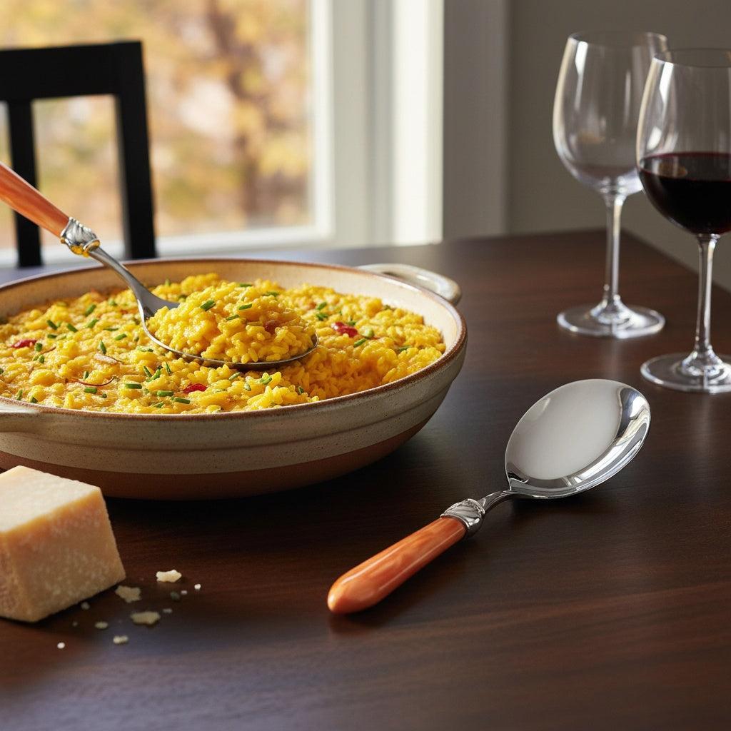 Falabella Brilliant Rice Casserole Serving Spoon - Tangerine