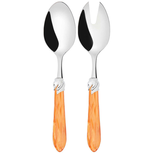 Falabella Brilliant 2 Piece Salad Servers - Tangerine