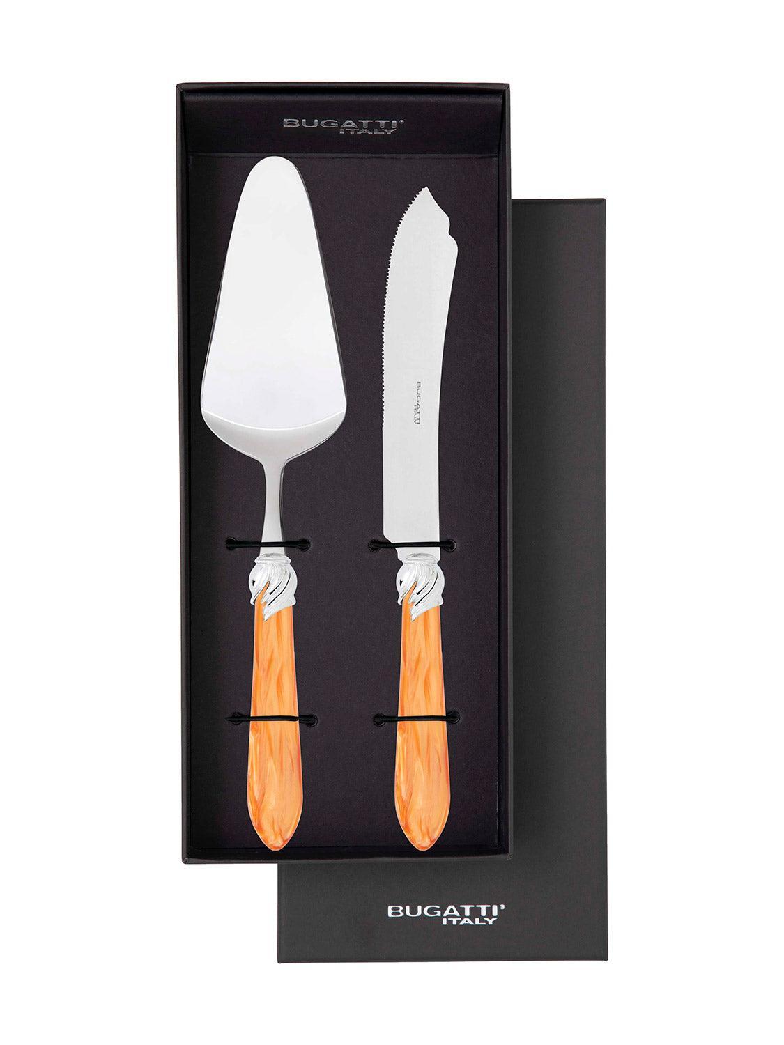 Falabella Brilliant 2 Piece Cake Serving set - Tangerine