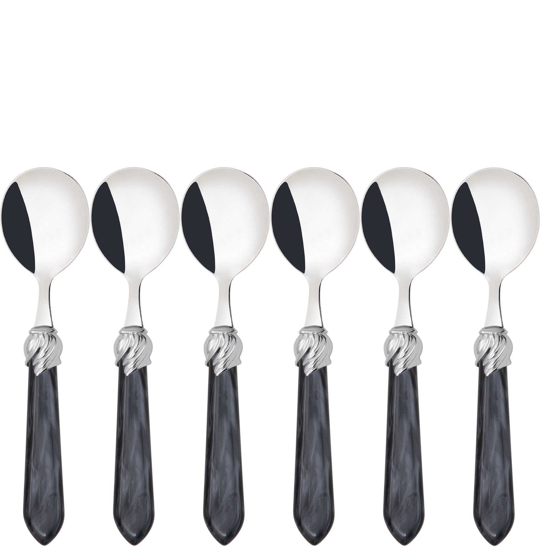 Falabella Brilliant Soup Spoons Set - Charcoal