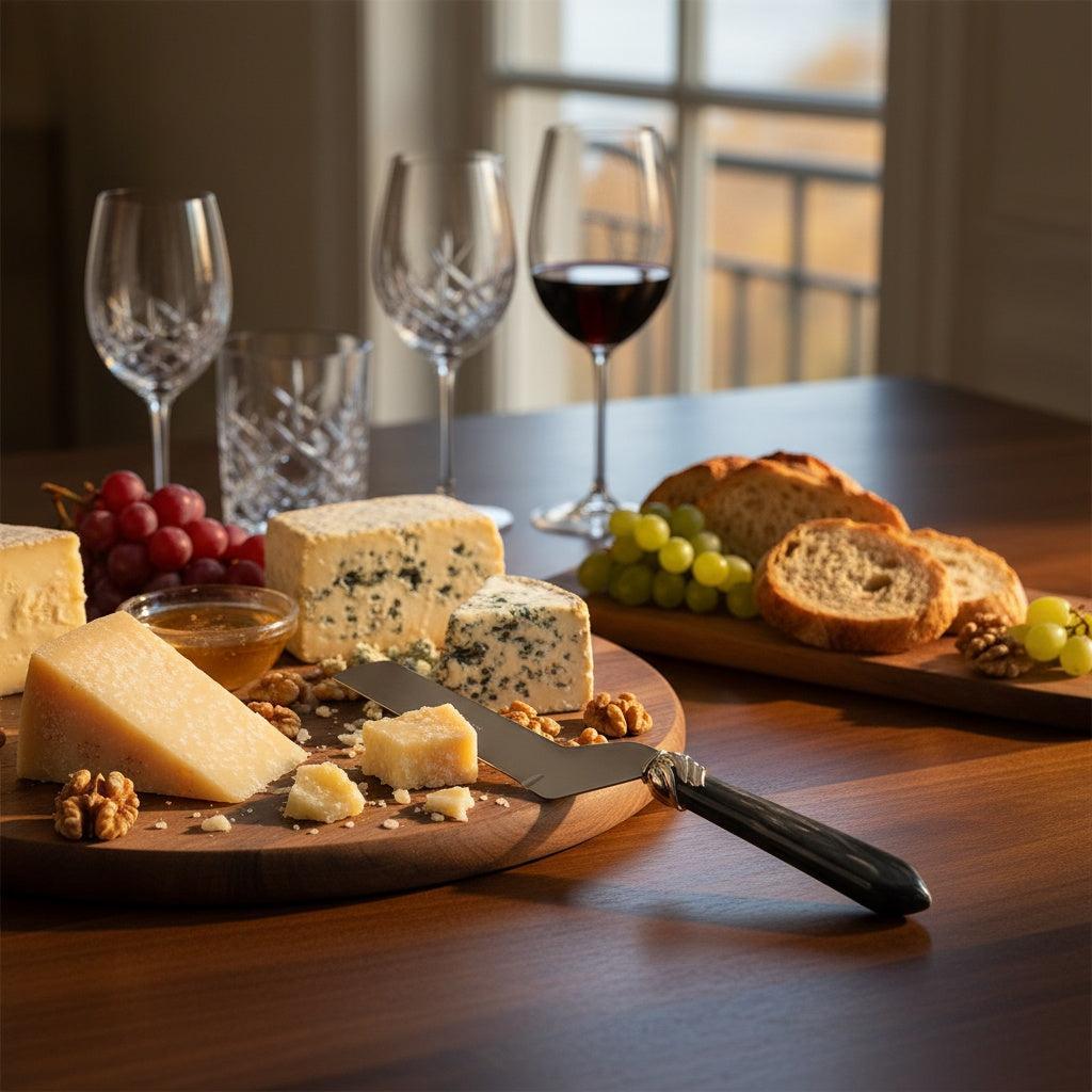 Falabella Brilliant Soft Cheese Offset Knife - Charcoal