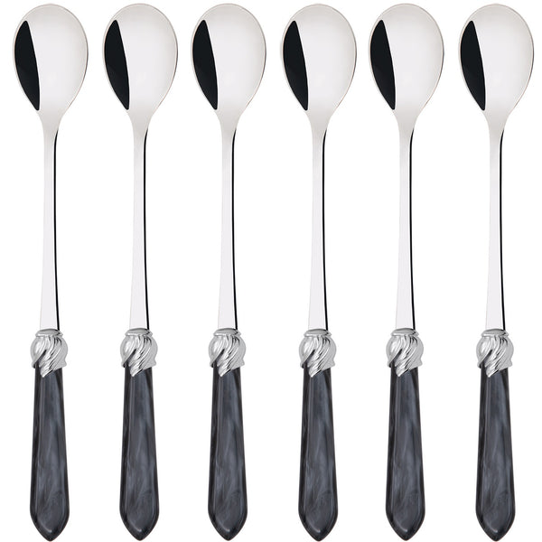 Falabella Brilliant Ice Tea / Cocktail Spoon Set - Charcoal