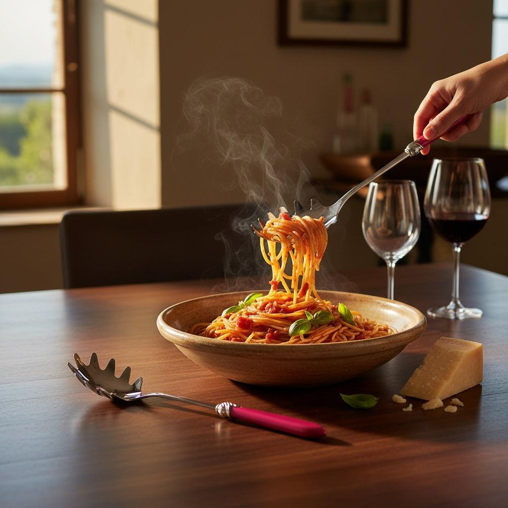 Falabella Brilliant Pasta / Spaghetti Server - Raspberry
