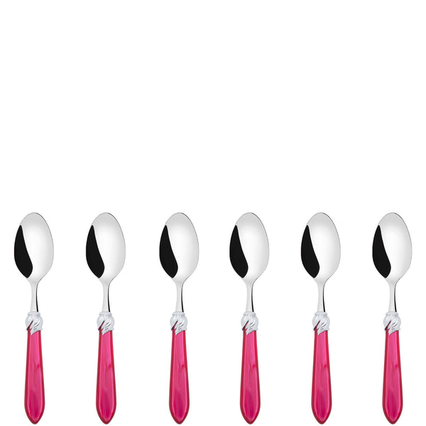 Falabella Brilliant 6 Piece Coffee Spoon Set in gift box - Raspberry