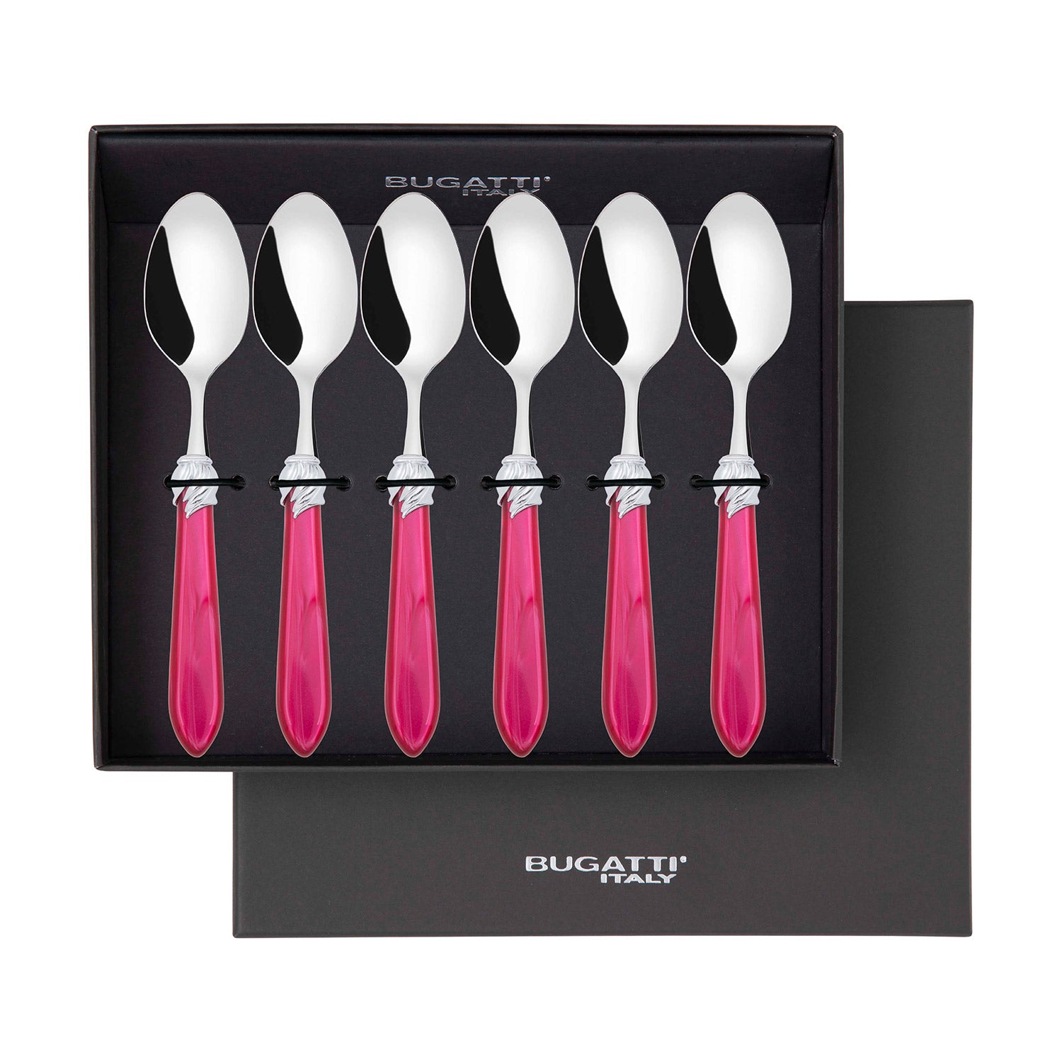 Falabella Brilliant 6 Piece Coffee Spoon Set in gift box - Raspberry