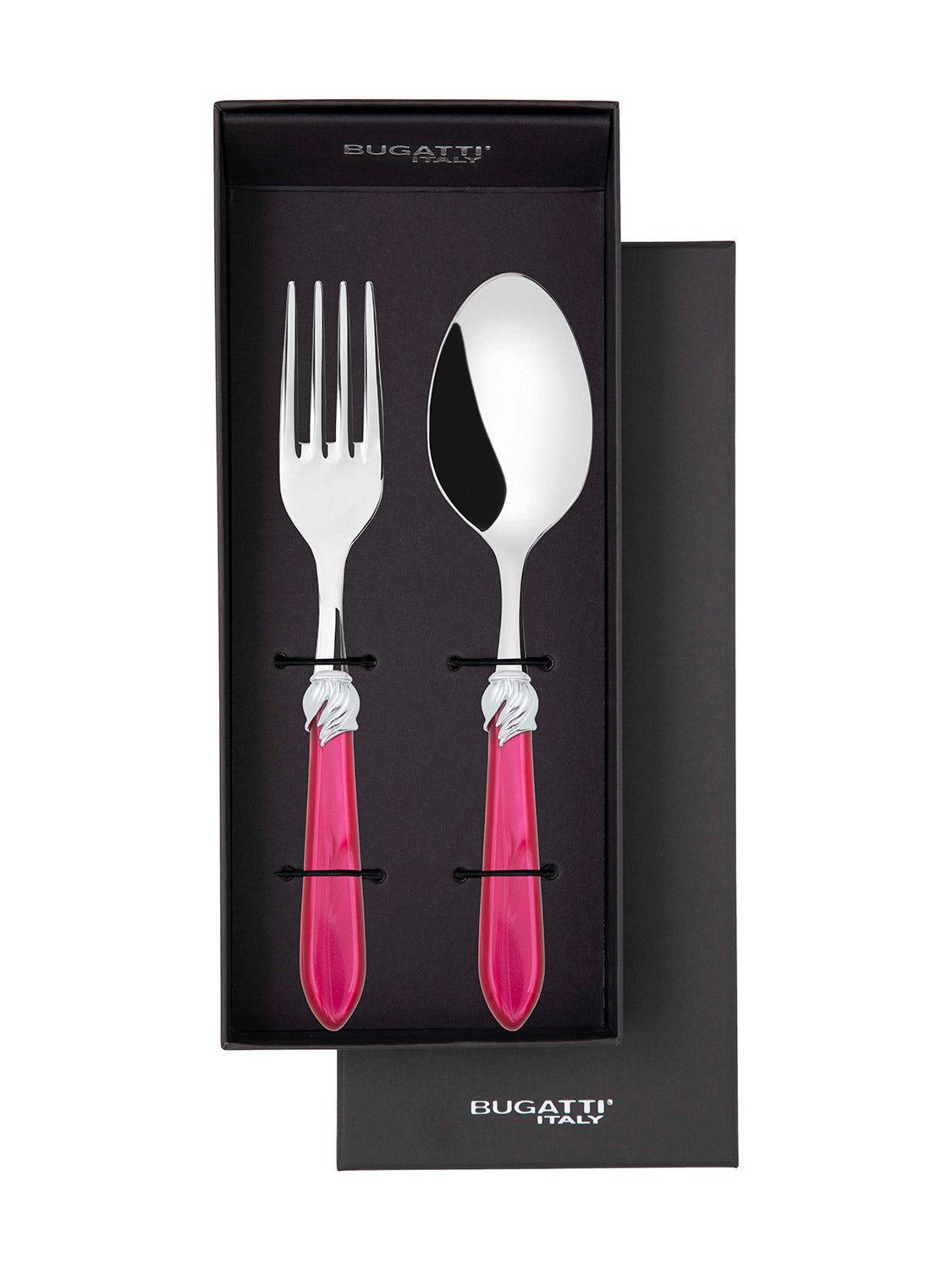 Falabella Brilliant 2 Piece Serving Set - raspberry-Casa Bugatti USA