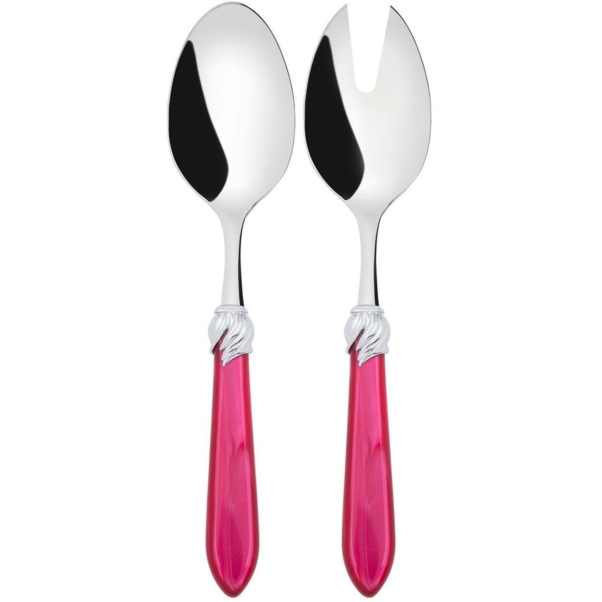 Falabella Brilliant 2 Piece Salad Servers - Raspberry