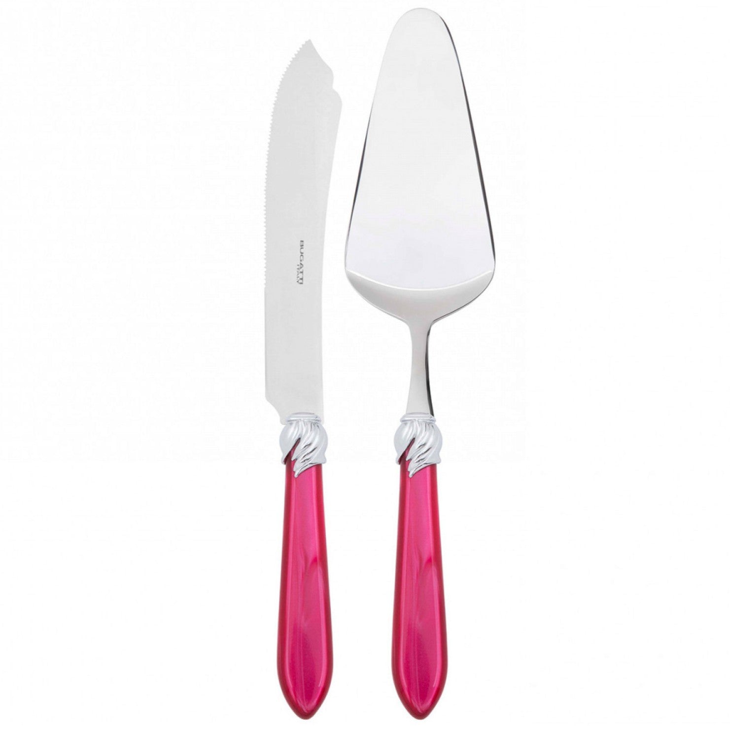 Falabella Brilliant 2 Piece Cake Serving set - Raspberry