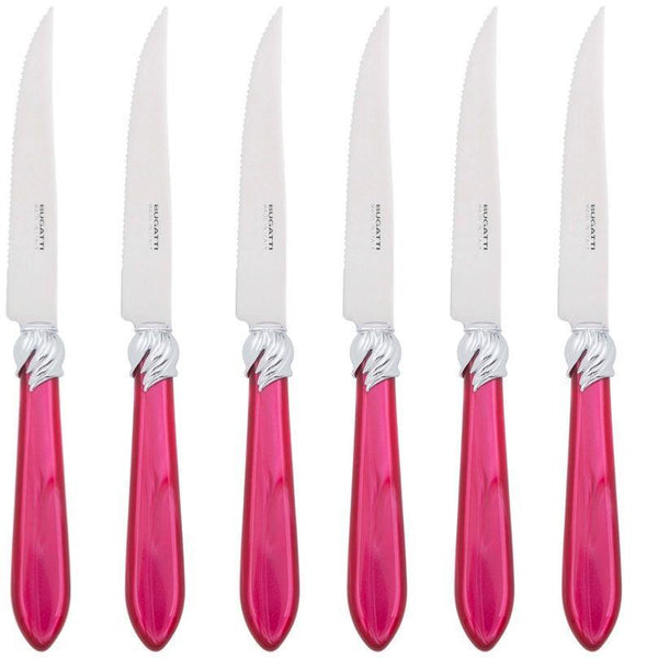 Falabella Brilliant 6 Piece Steak knife Set - Raspberry