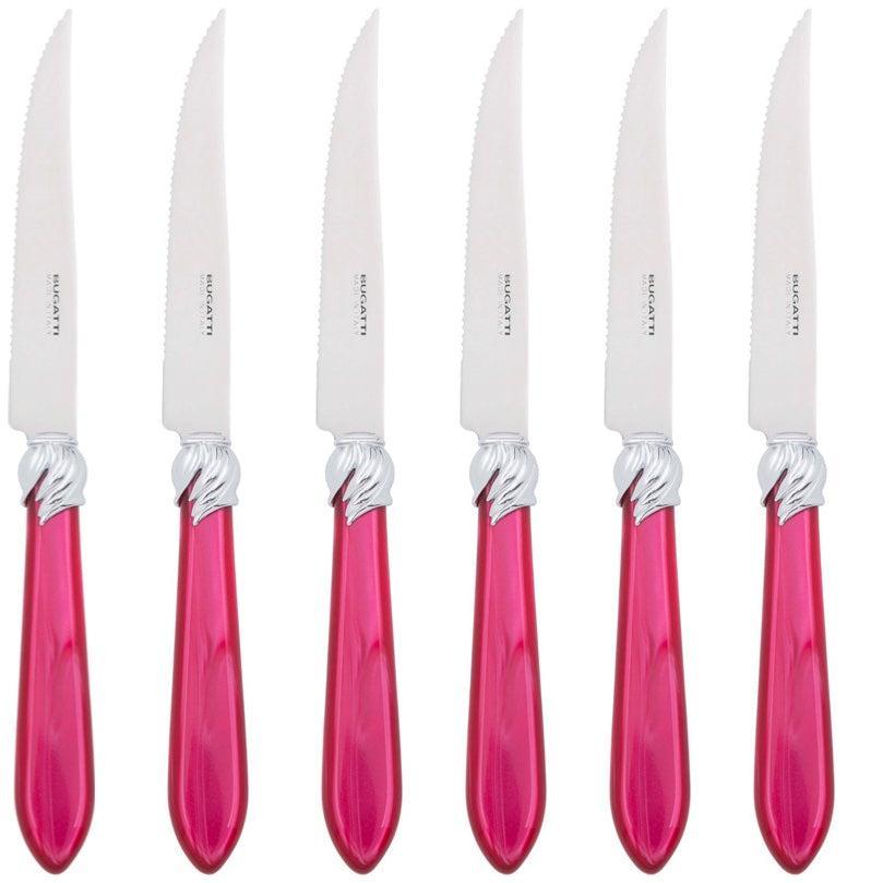 Falabella Brilliant 6 Piece Steak knife Set - Raspberry