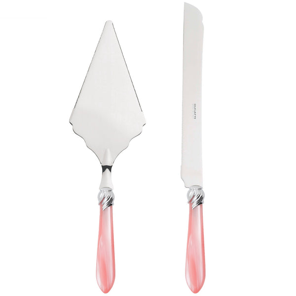 Falabella Brilliant 2 Piece Large Cake Serving Set serrated - Pink