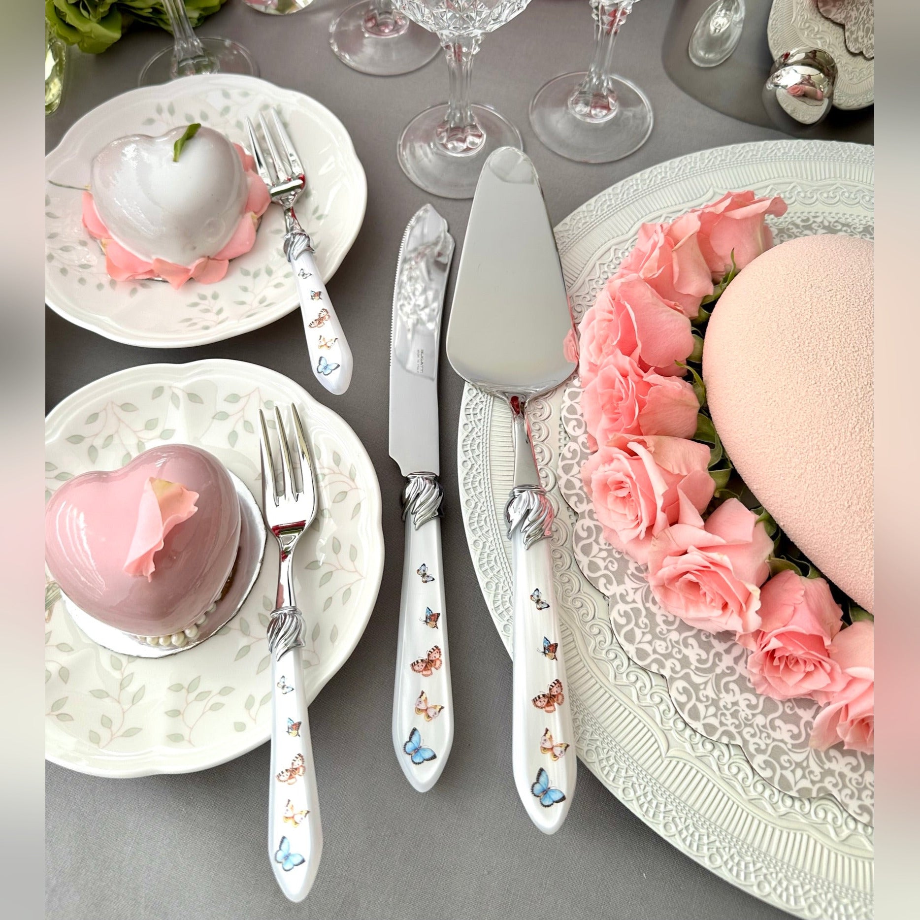 Falabella Butterflies 2 Piece Cake Serving Set in gift box