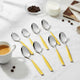 Glamour 6 Piece Coffee Spoon Set - Yellow