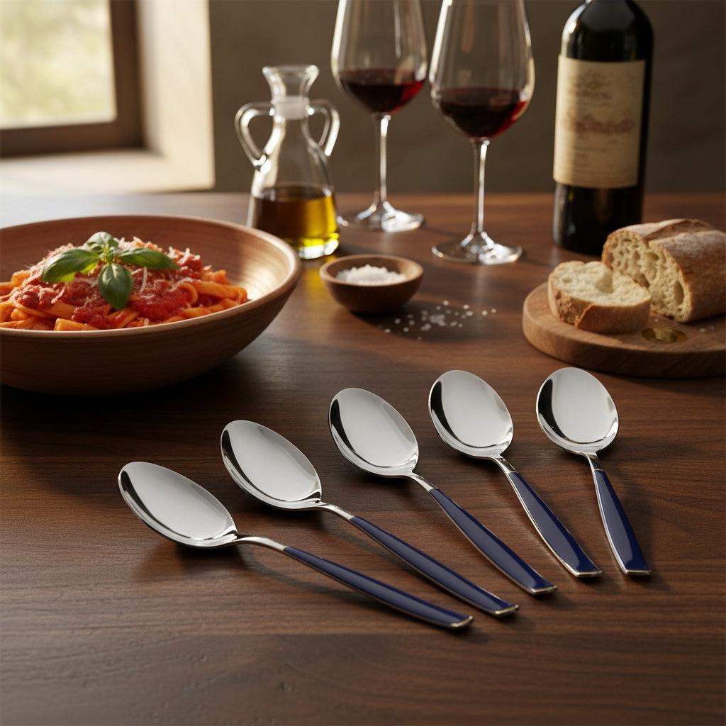 Glamour Table Spoons Set navy blue
