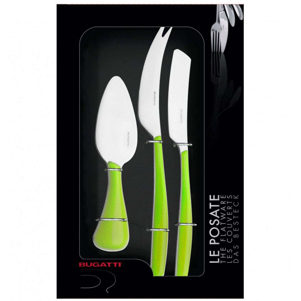 Glamour 3 Piece Cheese Set green apple